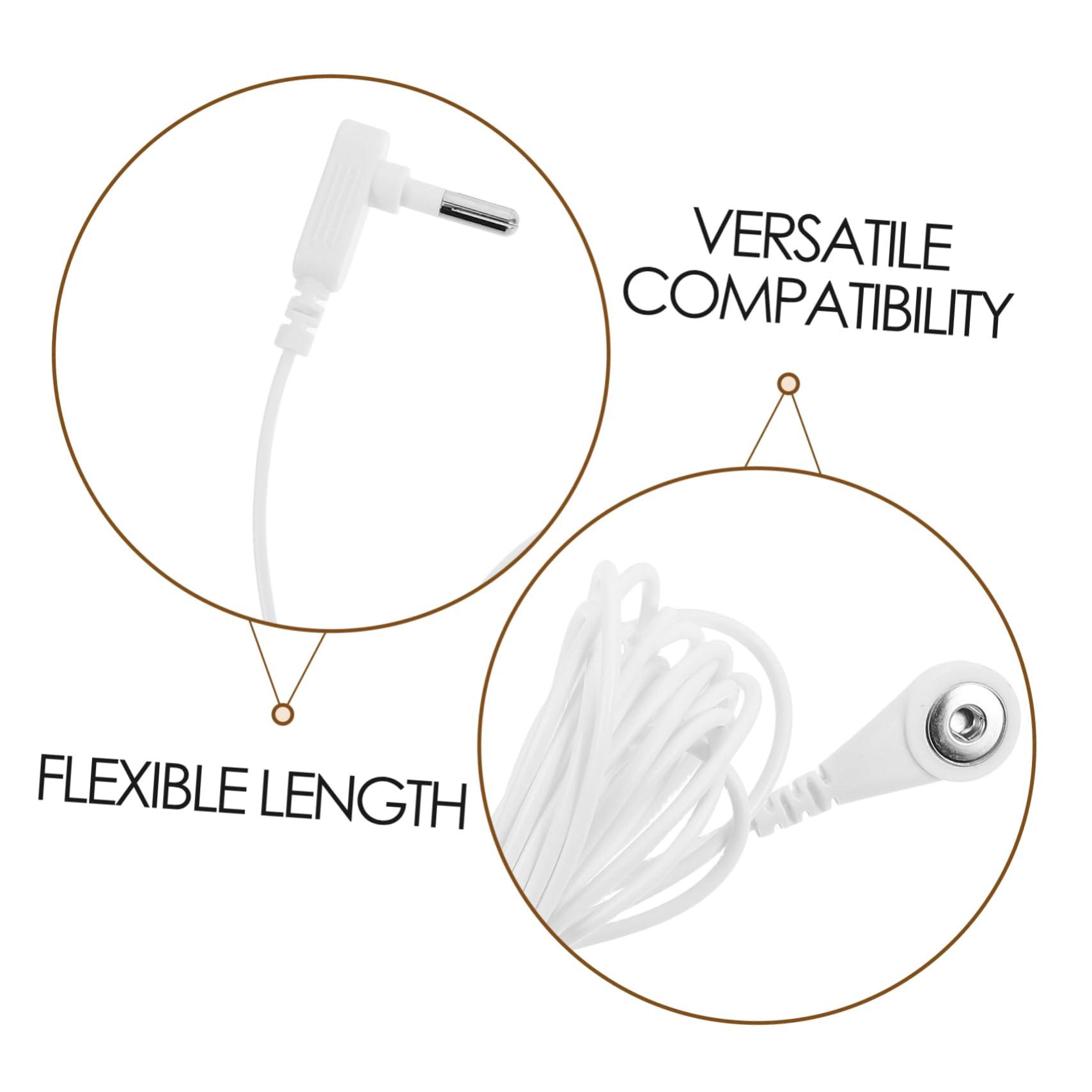 Garneck Ground Wire Accessories Simple Connector Table Pad Grounding Wire Cable Accessories Anti-Static Grounding Wire Power Cord Connector Mouse Pad Grounding Wire Plastic White - Image 4