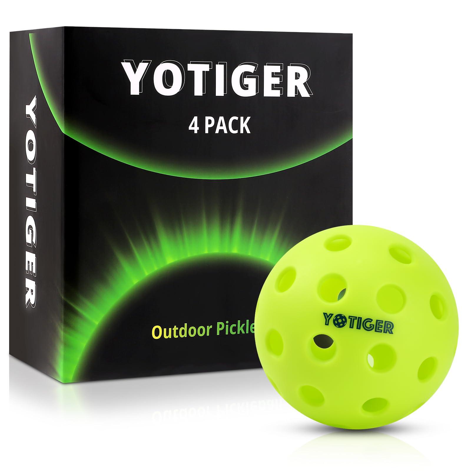 YOTIGER Pickleball Balls, 4 Pack | 12 Pack | 36 Pack - 40 Holes, High Visibility & Bounce, Durable for All Skill Levels - Image 7