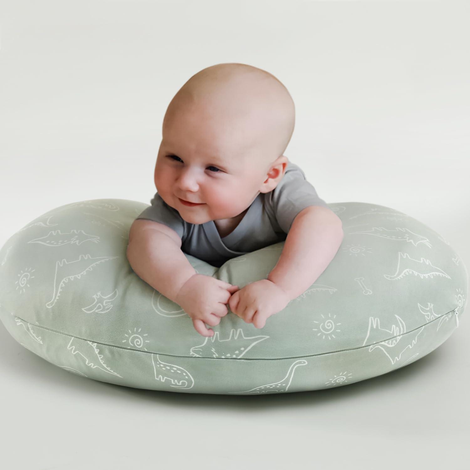 GRSSDER Nursing Pillow Cover Stretchy Minky Removable Nursing Covers for Breastfeeding Pillows, Ultra Soft Comfortable Slipcover for Boy and Girls, Dinosaurs Print - Image 6