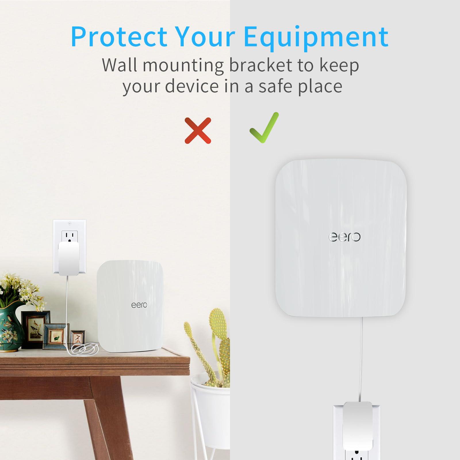 eero Max 7 Wall Mount, Wall Brackets ABS Router Holder Compatible with eero Max 7 Extender Space Saving (3 Pack) - Image 3
