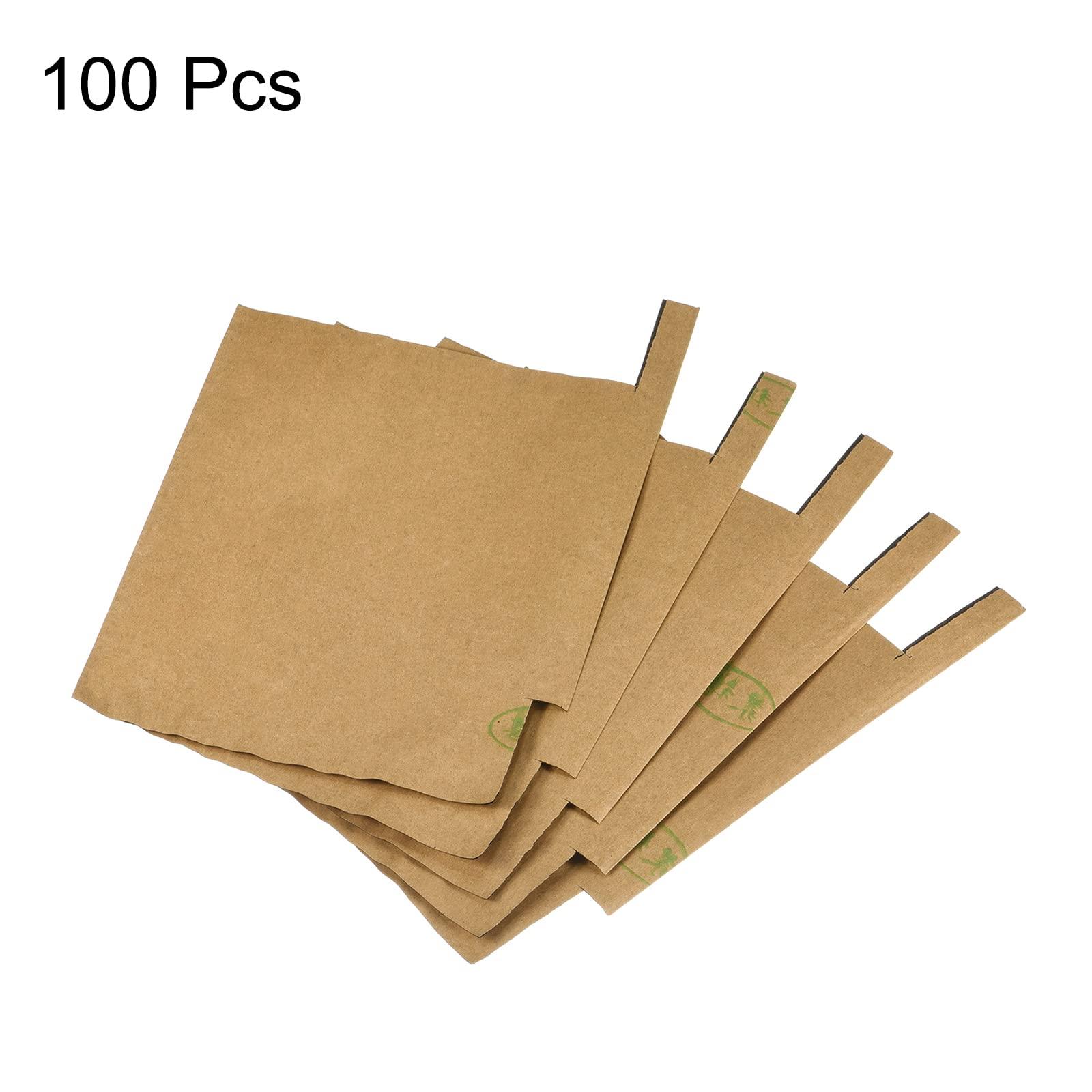 MECCANIXITY Fruit Protection Bags 18x15cm Paper Fruit Cover Bags for Fruit Flower Protecting Yellow/Black Pack of 100 - Image 3