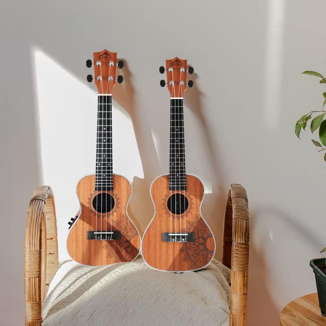 EASTROCK Concert Ukelele Sapele Beginner 23 inch Ukulele Big Package Kit. Ukulele Ukalalee Suitable for adults, Beginners. (23-Sapele) - Image 7