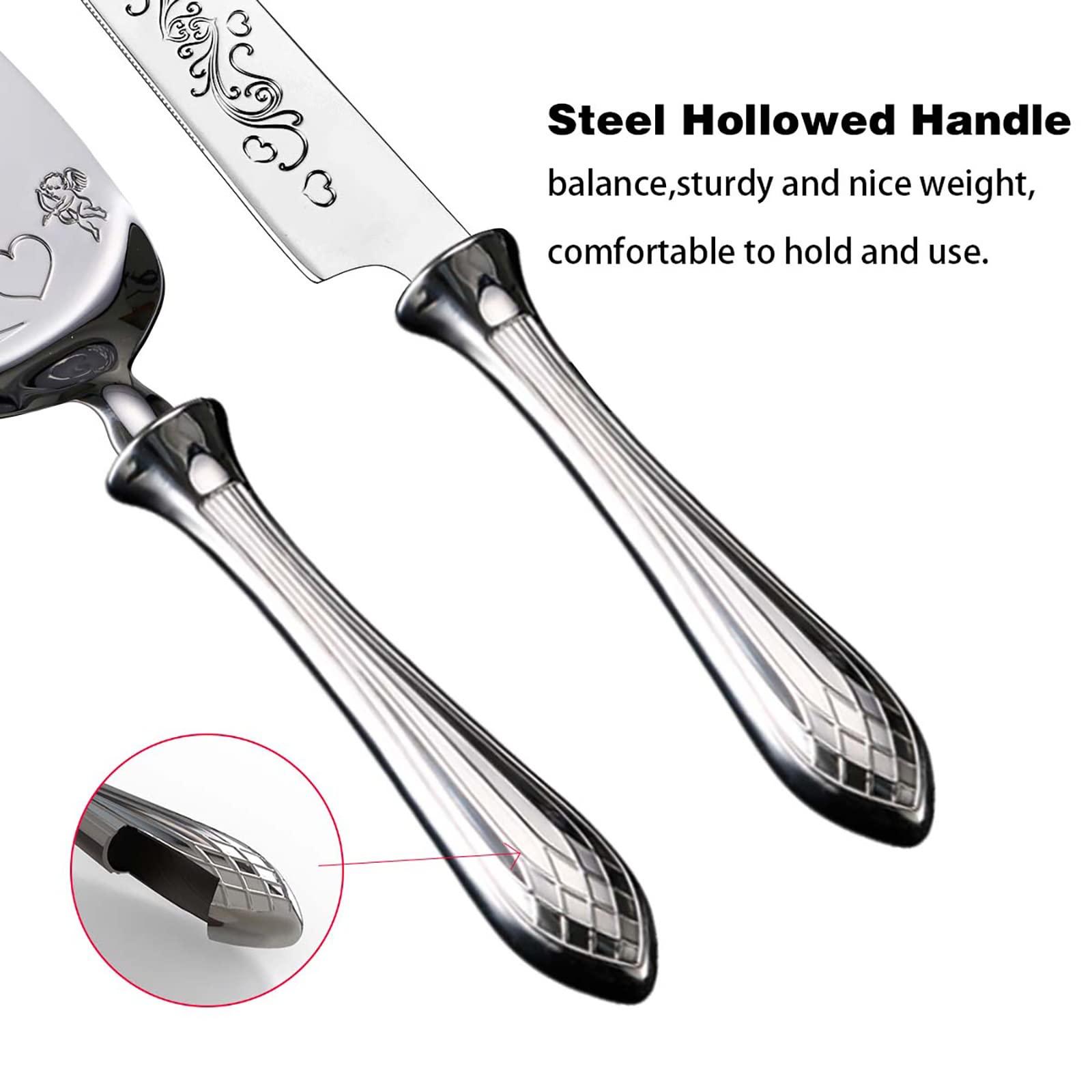 HISSF Cake Knife and Server Set,18/10 Stainless Steel Cake Cutting Set, Sweet Love Cake Serving Set Perfect For Wedding, Birthday,Home, Parties and Events - Image 4