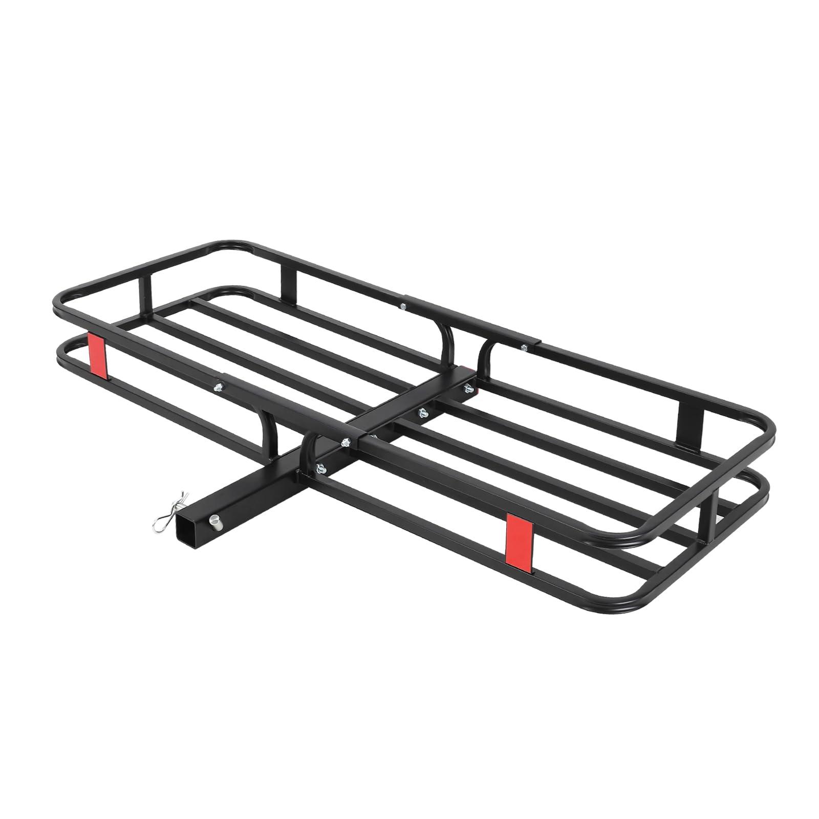 500 Lbs Capacity Hitch Mount Cargo Carrier Basket - Heavy-Duty Cargo Baskets, 53" x 19" x 6" Cargo Rack Rear Luggage Basket for Car and SUV