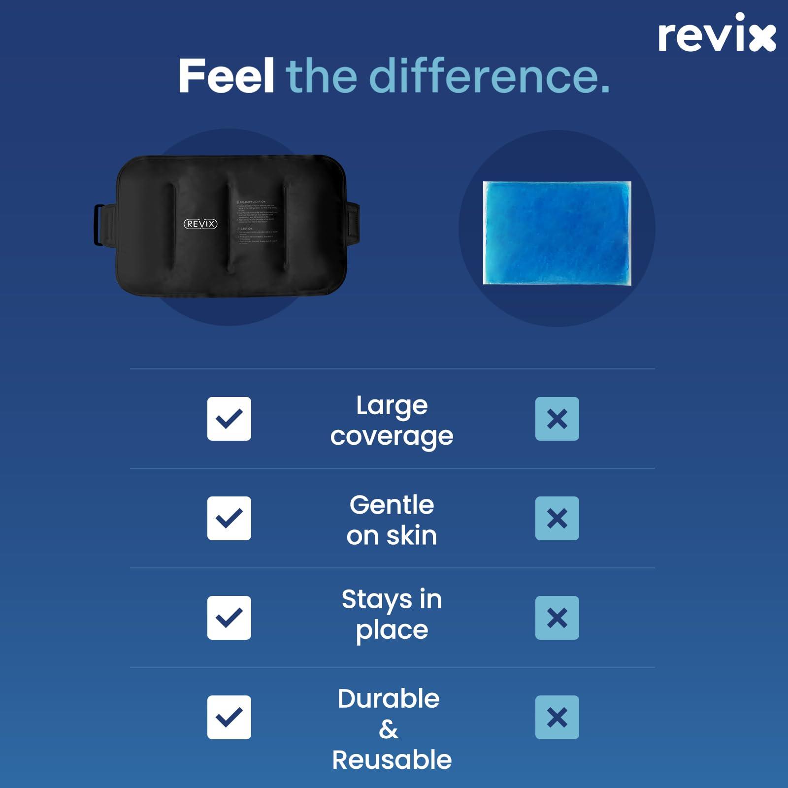 REVIX Large Ice Packs Wrap for Hip, Knee, Leg, Shoulder, Back, Reusable Gel Cold Pack for Injuries, Joint and Muscle Discomfort Relief, Black - Image 7