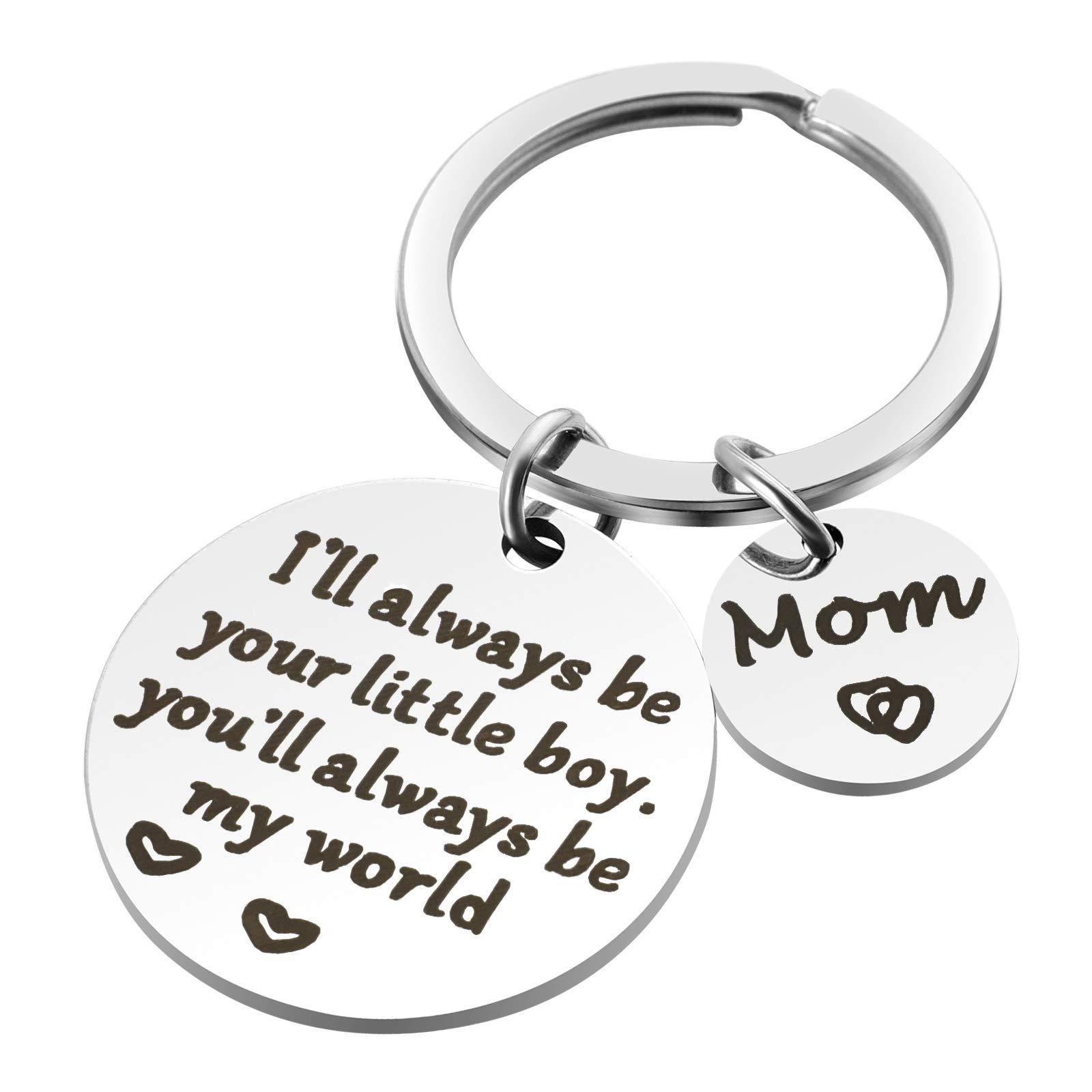 Mothers Day Gifts, Mom Gifts from Son for Birthday, I'll Always Be Your Little Boy, You Will Always Be My World, Best Mom Ever Keychain for Valentines Day Christmas Stocking Stuffers - Image 3
