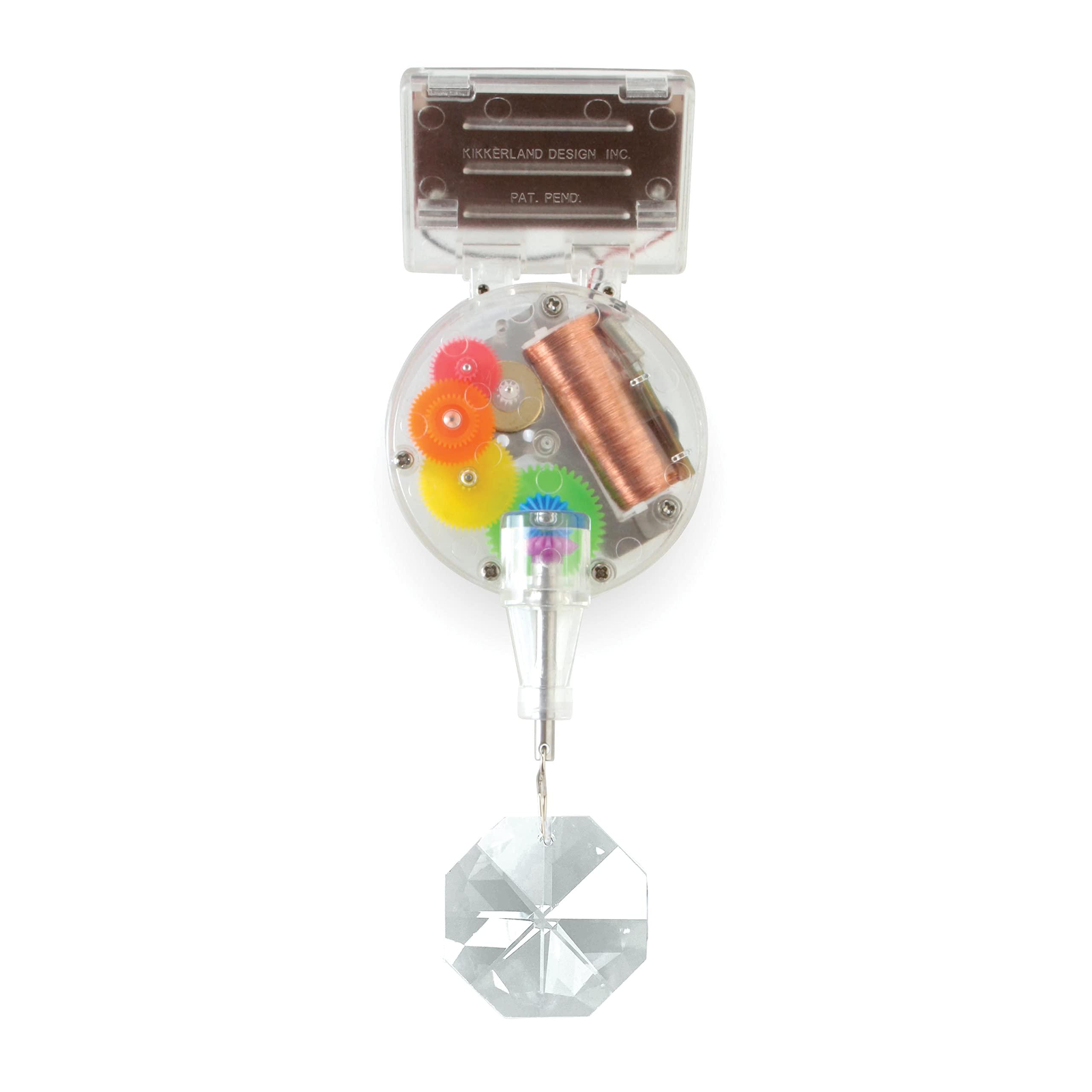 Kikkerland Solar Powered Rainbow Maker – Prism Suncatcher, Fun Home Window Decor – Unique Gift for Christmas & Birthdays – Single Crystal