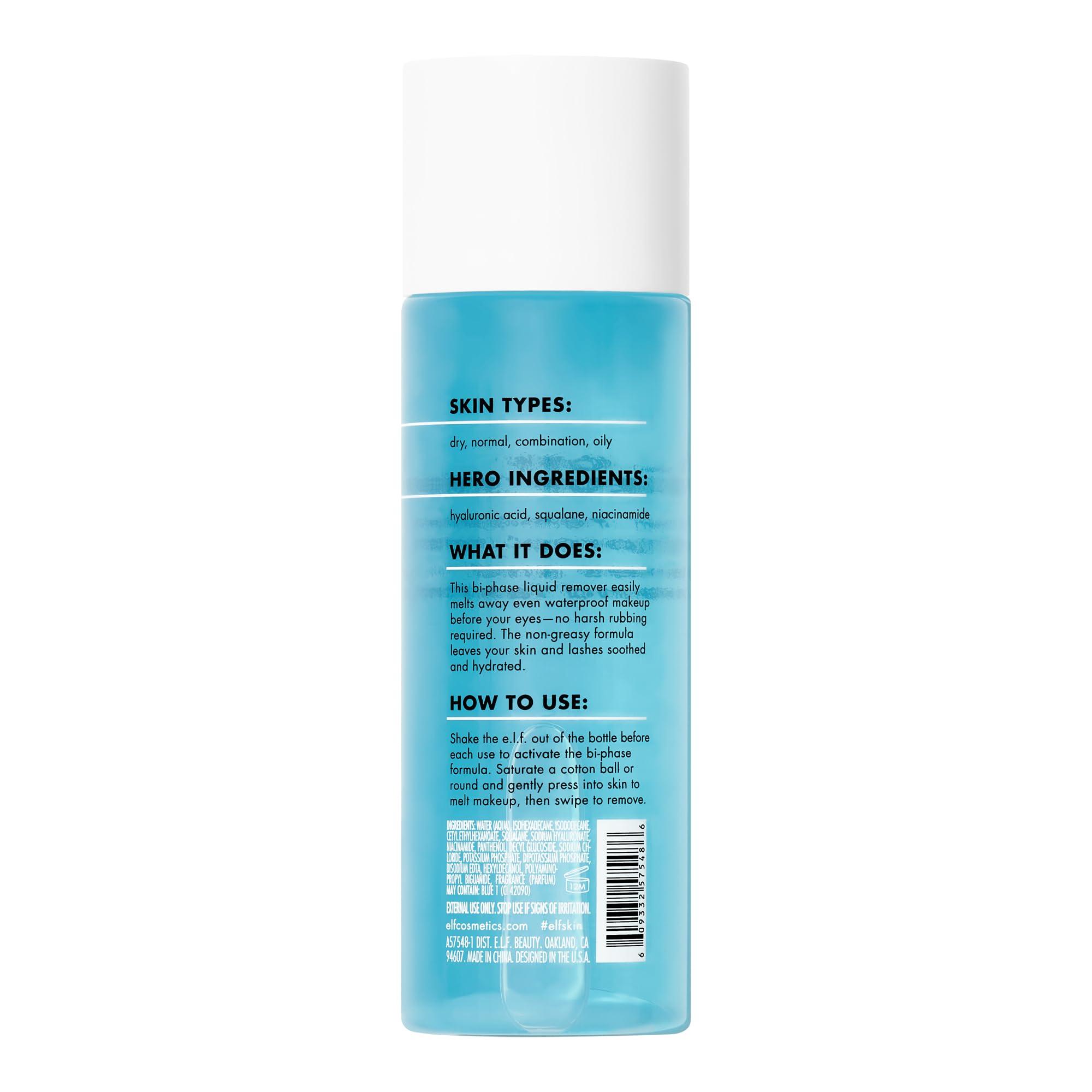 e.l.f. SKIN Holy Hydration Off Makeup Remover, Liquid Makeup Remover For Eye, Lip & Face Makeup, Gentle Formula, Vegan & Cruelty-free - Image 6