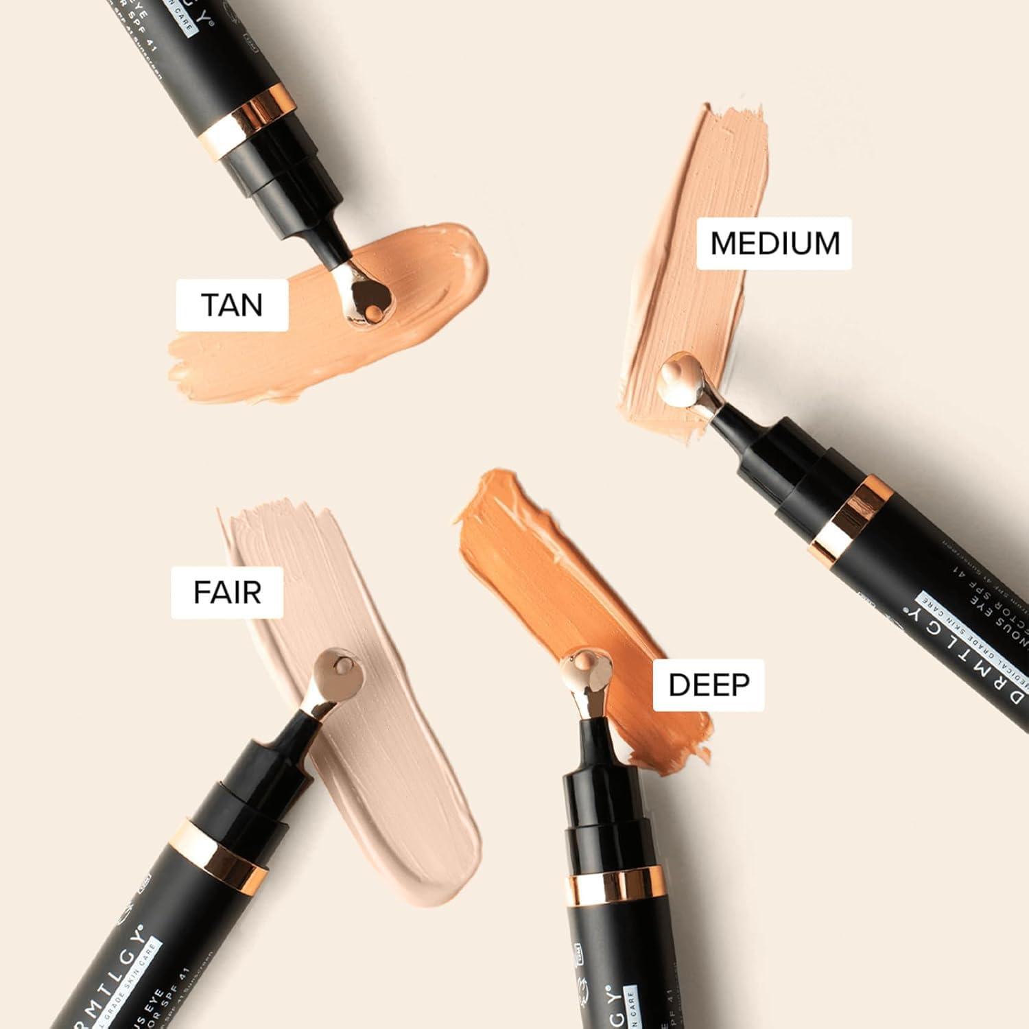 DRMTLGY Luminous Eye Corrector SPF 41, Under Eye Color Corrector for Dark Circles, Anti-Aging Tinted Eye Cream, Hydrating Eye Serum with Peach Undertone FSA/HSA Eligible, Fair - Image 7