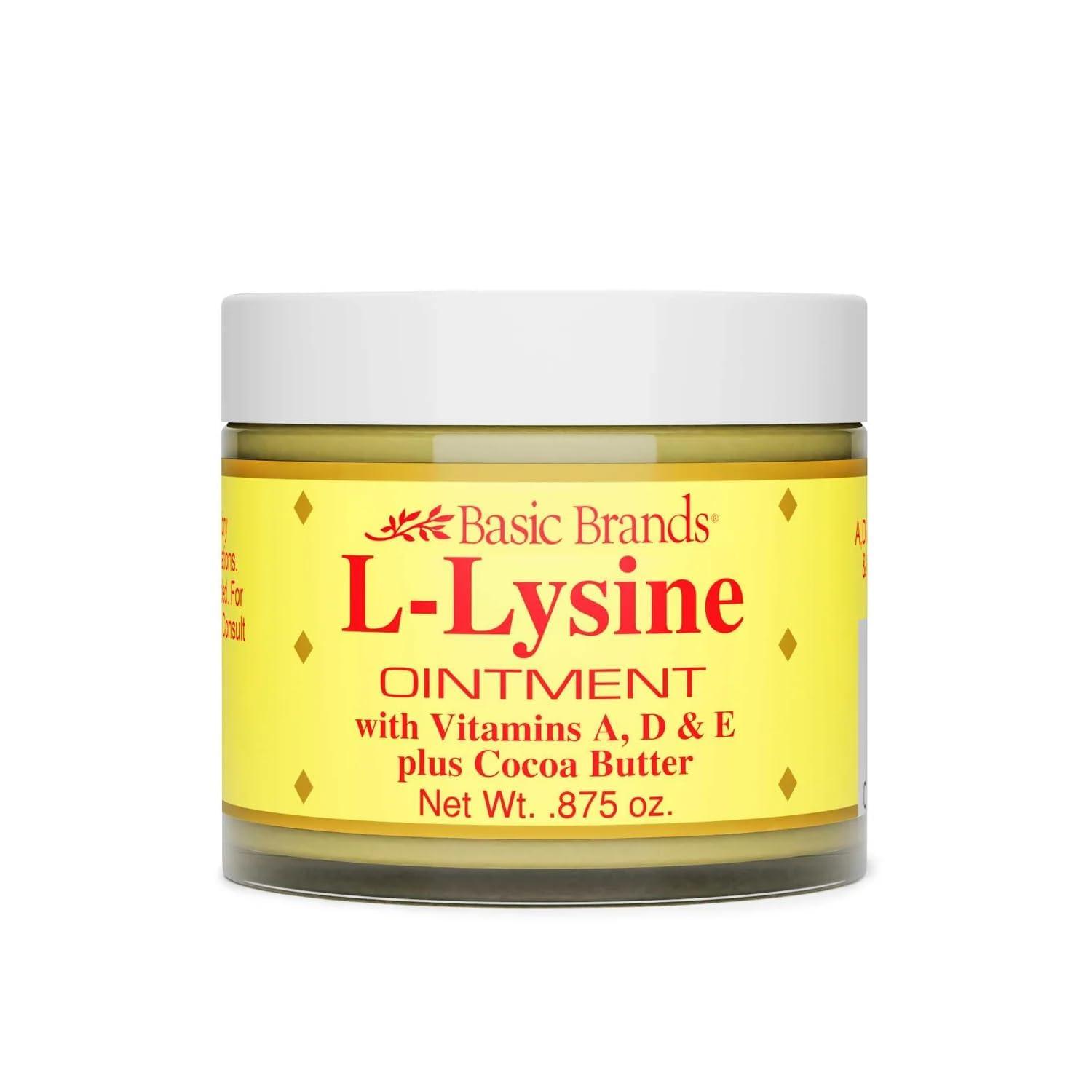 Basic Organics L-Lysine Lip Ointment, 0.875 oz