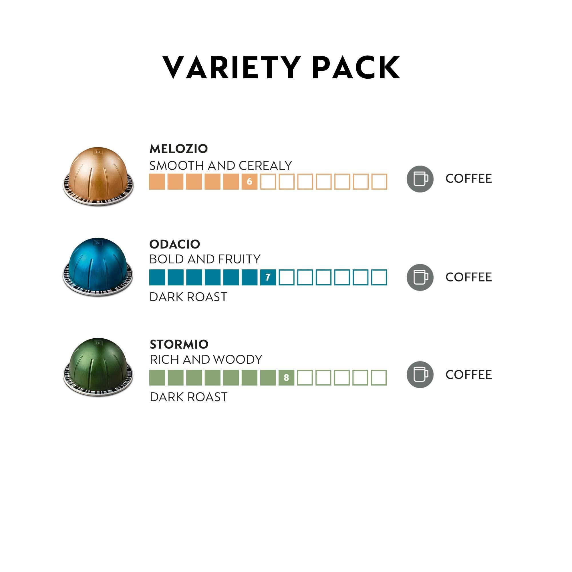 Nespresso Capsules Vertuo, Variety Pack, Medium and Dark Roast Coffee, 30 Count Coffee Pods, Brews 7.8 oz. - Image 2