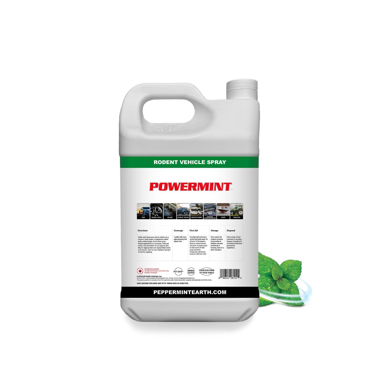 Powermint Peppermint Oil Rodent Vehicle Protection Spray (1 Gallon) for Vehicle Engines and Interiors - Cars, Trucks, RVs, and Boats - Image 2