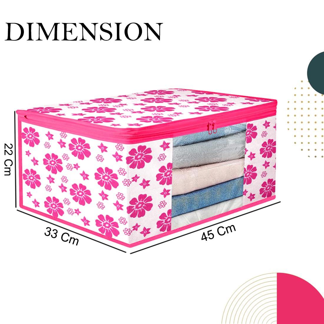ANKIT INTERNATIONAL Garment Cover Presents Non Woven Floral print Saree Cover Storage Bags for Clothes pack of 6 - Image 8