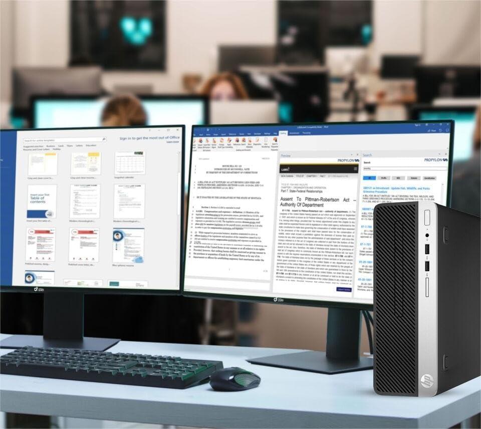 HP ProDesk 600 G3 SFF Desktop Computer with 21.5"" FHD Monitor, Intel Quad Core i5-6500, 16GB DDR4 RAM, 256GB SSD, Type-C, DisplayPort, Keyboard & Mouse, WiFi, BT, Windows 10 Pro (Renewed), Black - Image 6
