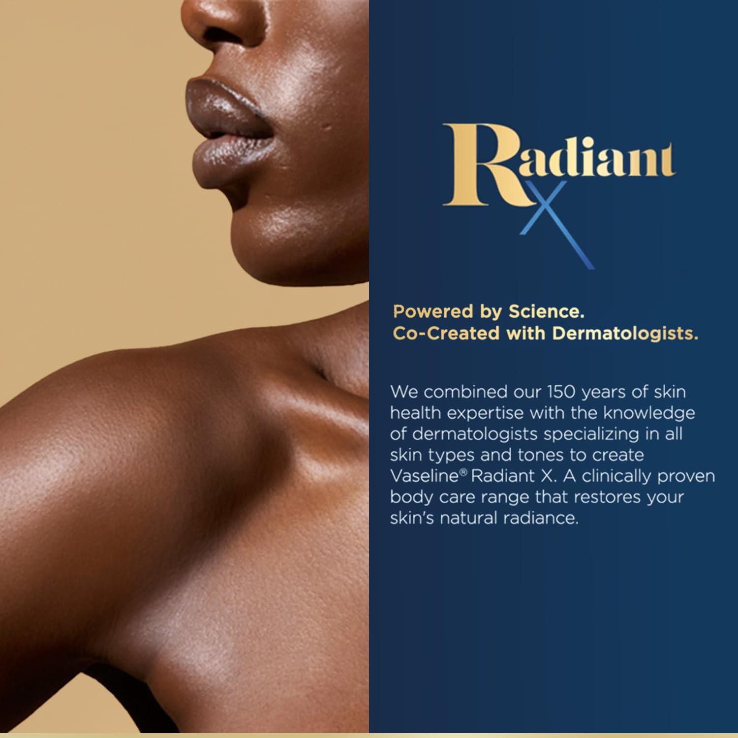 Vaseline Radiant X Skin Care Set – Even Tone Nourishing Body Lotion with 1% Niacinamide, Deep Nourishment Body Cream with Vitamin C + Hydrating Body Oil with Vitamin E (3 Piece Set) - Image 4