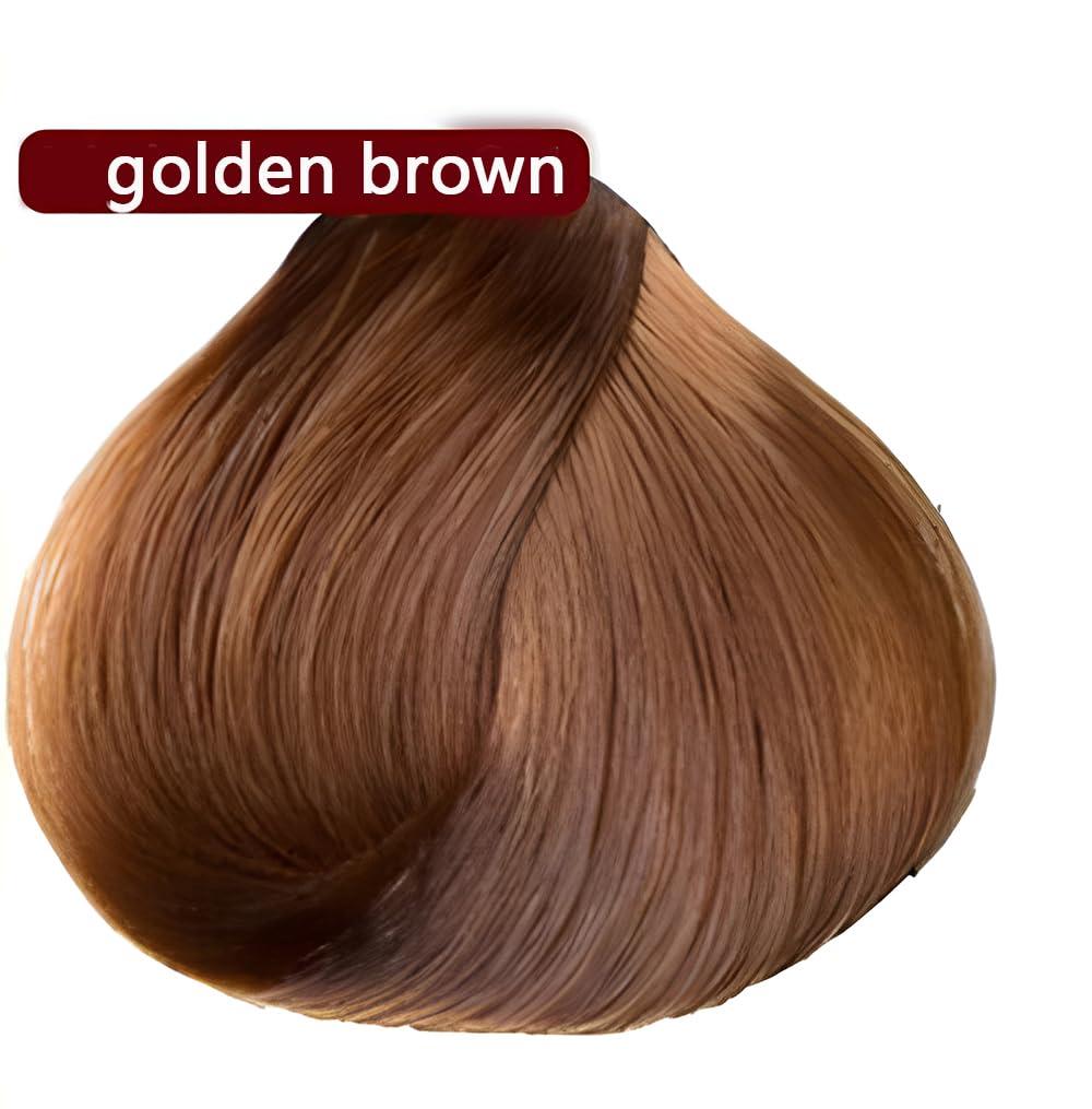 Brown Hair Dye Shampoo YIZHONG Light Golden Brown Hair Color For Gray Hair Coverage Permanent 3 in 1 For Women Men Easy Comb Dyeing Champu Para Canas（ Golden Brown） - Image 9