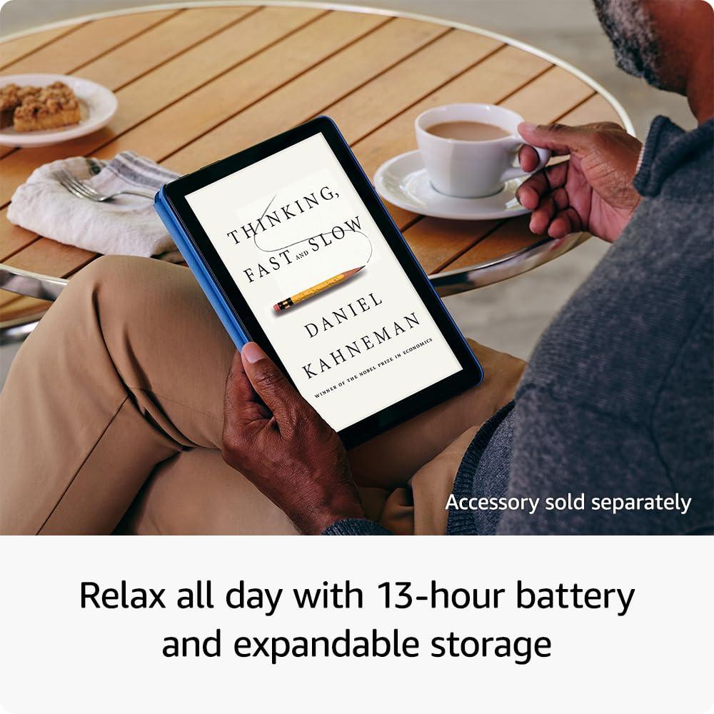 Like-New Amazon Fire HD 10 tablet (newest model) built for relaxation, 10.1" vibrant Full HD screen, octa-core processor, 3 GB RAM, 32 GB, Lilac - Image 4