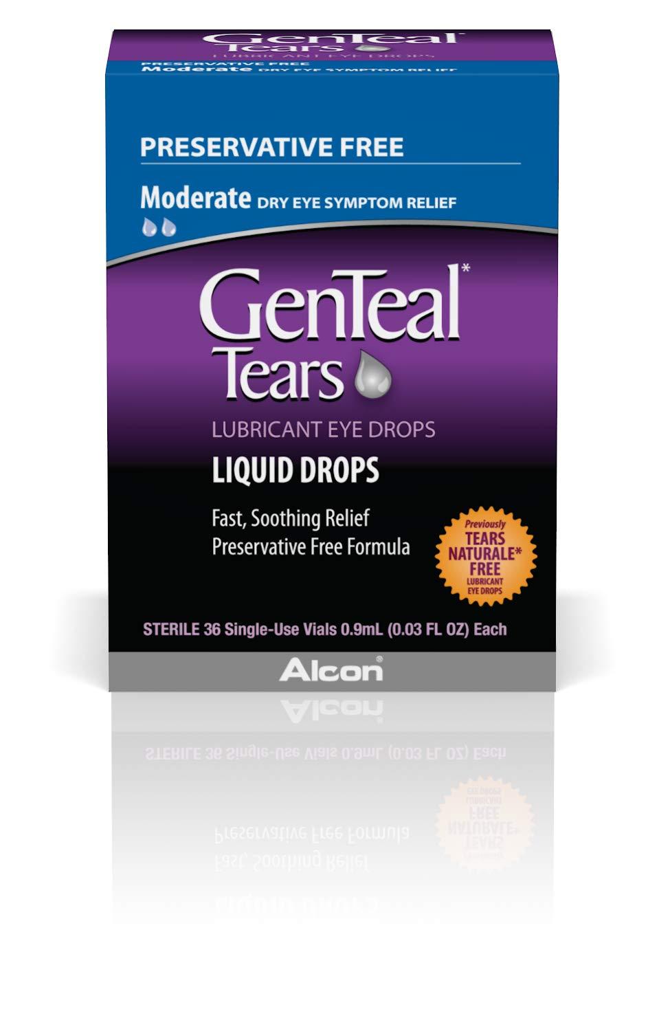 GenTeal Tears Lubricant Eye Drops, Moderate Liquid Drops, SingleUse Vials,1 pack of 36 ct , 0.03 Fl Oz - Image 2