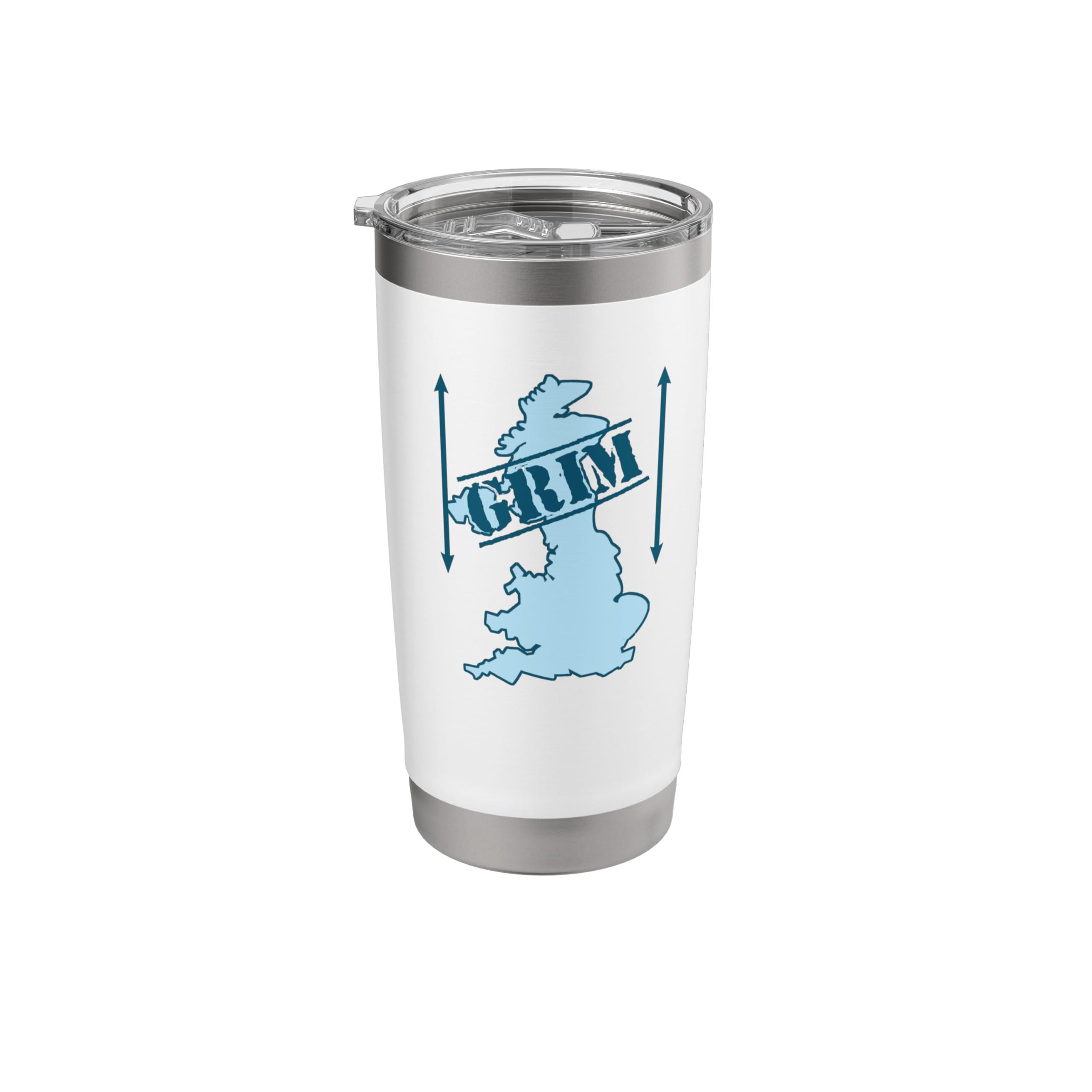 It's grim up north! Funny map for northerners Stainless Steel Insulated Tumbler