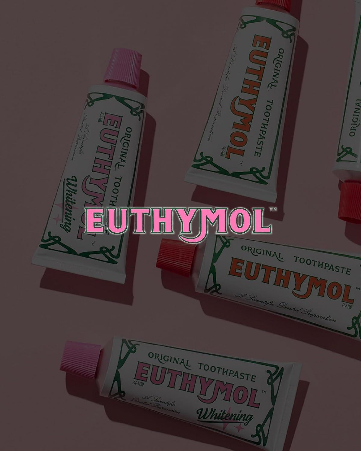 EUTHYMOL Original Pink Toothpaste (3.7fl oz/Pack of 1) - Fluoride-Free Toothpaste for Sensitive Teeth & Gum. Bad Breath, Cavity Prevention, 12-Hour Long Lasting Freshness with Wintergreen - Image 8