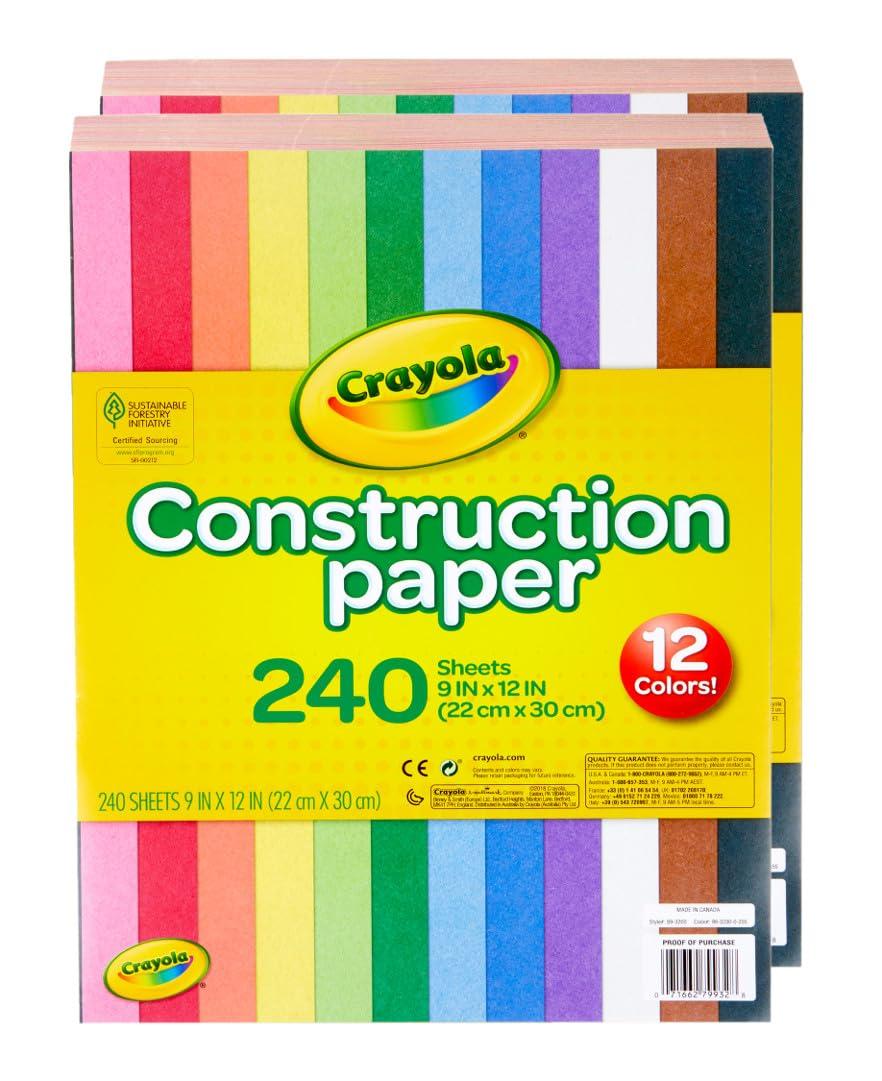 Crayola Construction Paper - 480ct (2pck), Bulk Back to School Essentials For Kids, Teacher Classroom Must Have, Art Paper, Arts & Crafts Supplies - Image 3