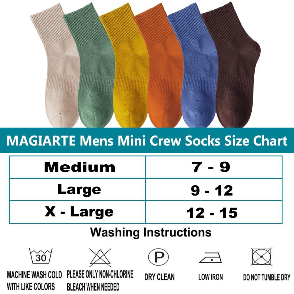 MAGIARTE Mens Athletic Cotton Quarter Crew Socks Moisture Wicking Odor Control Arch Support Compression Running Socks for men - Image 5