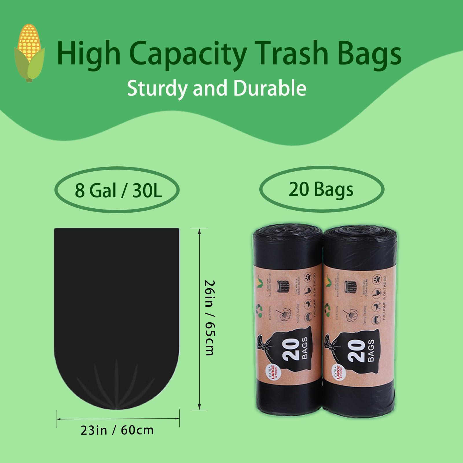Biodegradable Camping Toilet Waste Bags & Trash Bags, 8 Gallon Compostable Porta Potty Liners for Outdoor, Hiking, and Travel, Leak-Proof and Odorless Design for 5 Gallon Buckets - Image 2
