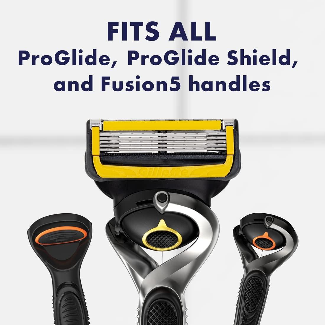 Gillette ProGlide Shield Men's Razor, 5 Bladed Razor, with Precision Trimmer, Comfortglide Lubrication, Glide and Comfort, Handle + 4 Blade Refills - Image 7