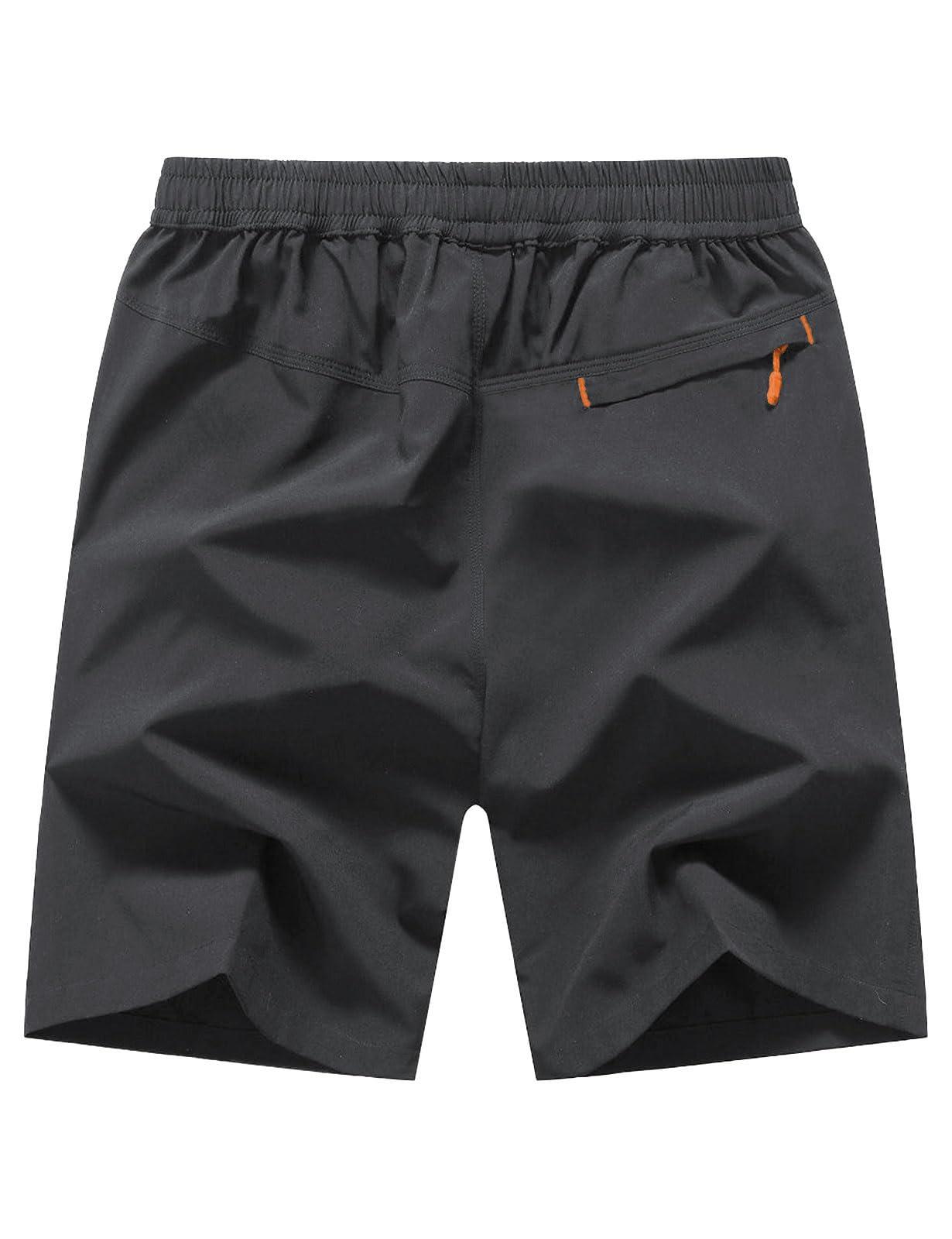 TBMPOY Men's 7" Running Hiking Shorts Quick Dry Athletic Gym Outdoor Sports Workout Short 3 Zipper Pockets - Image 2