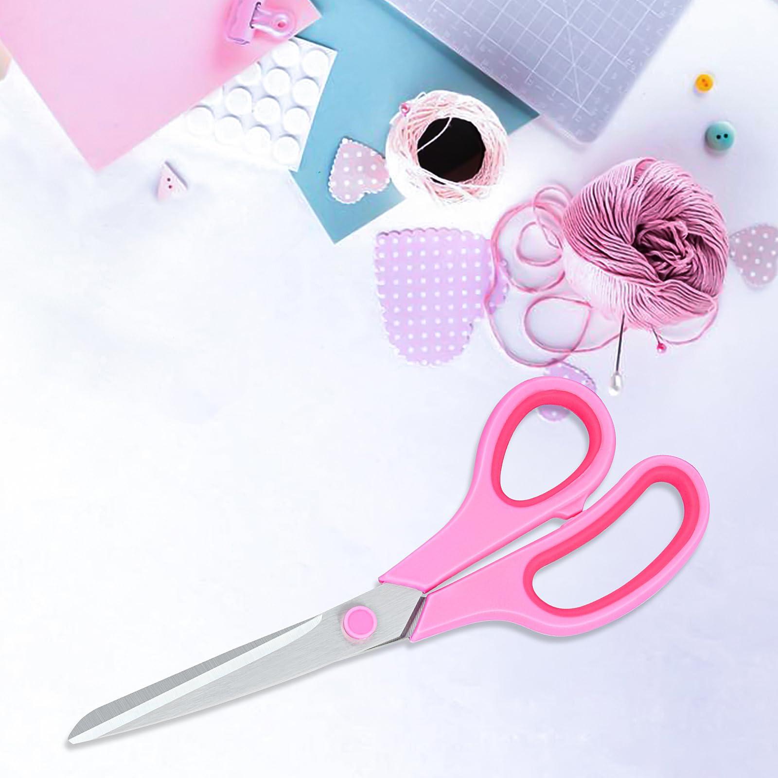 Scissors for Office Home School Craft Sewing Fabric Supplies(Pink), 8 Inch - Image 2