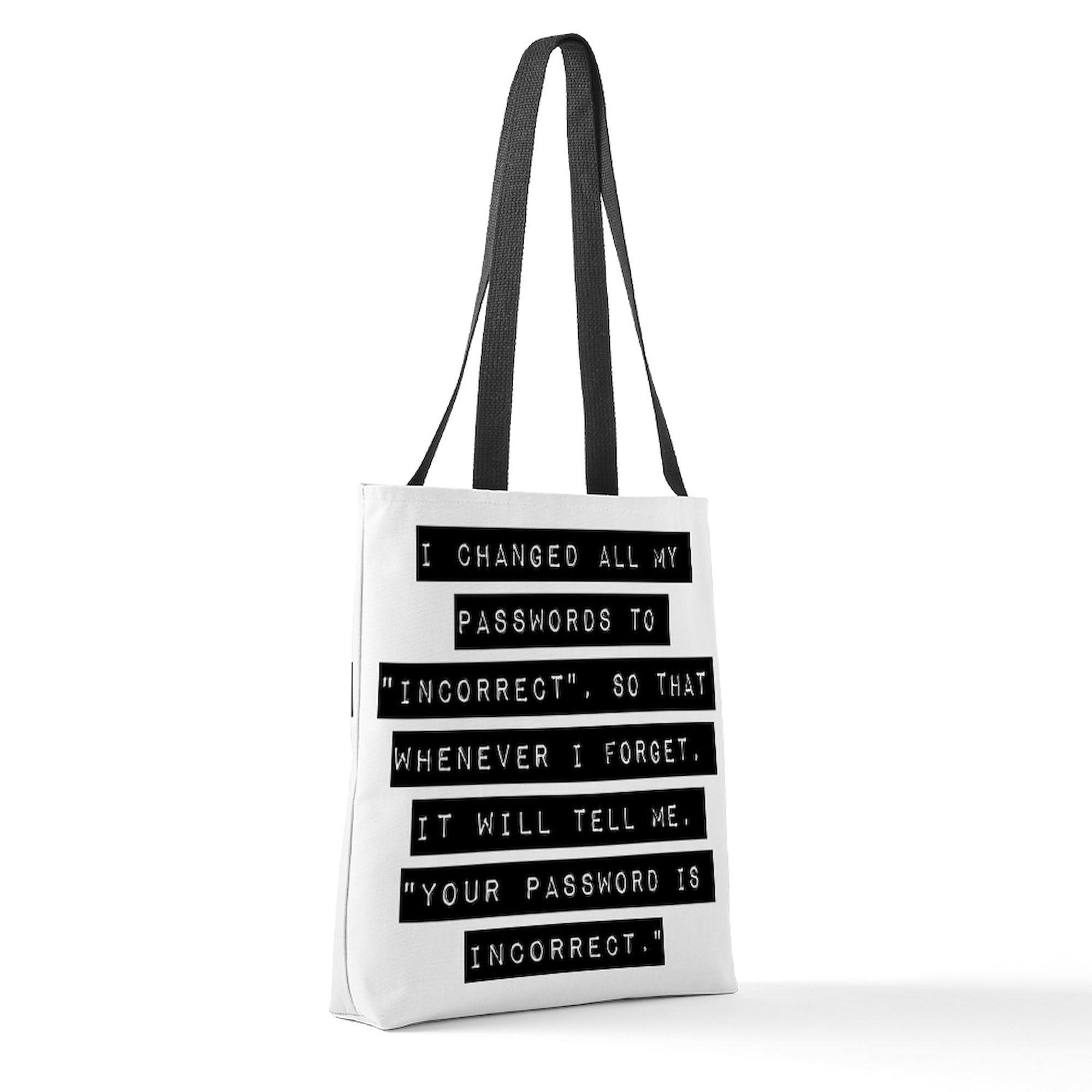 CafePress I Changed All My Passwords Polyester Tote Bag 16"x16" - Image 5