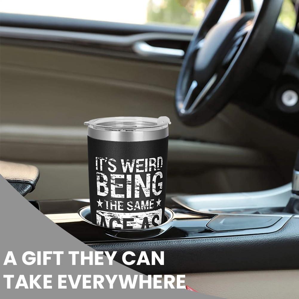 Cessfle Weird Being the Same Age as Old People Tumbler, 20oz Funny Senior Citizens Tumbler Gifts, Funny Gag Gifts Birthday Gifts for Men, 40th 50th 60th 70th 80th Birthday Gifts for Men Women… - Image 7