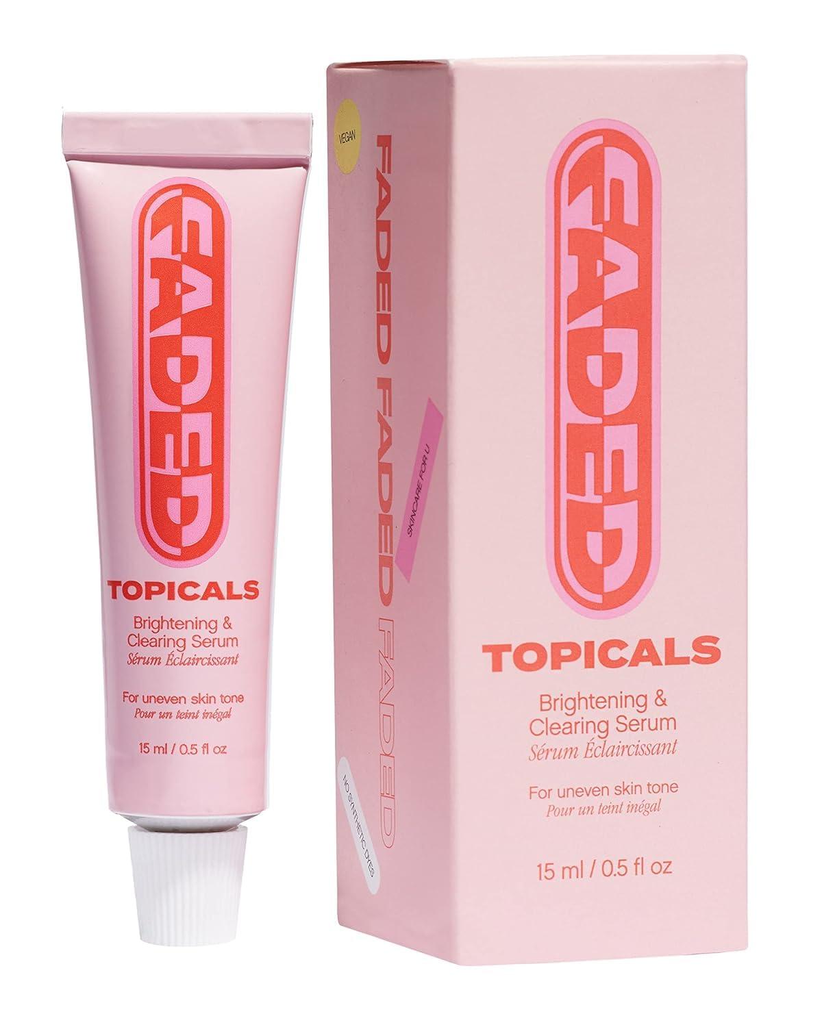 Topicals Faded Brightening and Clearing Serum | Reduces Discoloration Post-Blemish Marks Scars Spots Contains Kojic Acid Niacinamide Dermatologist-tested Vegan Cruelty-Free Fl Oz - Image 1