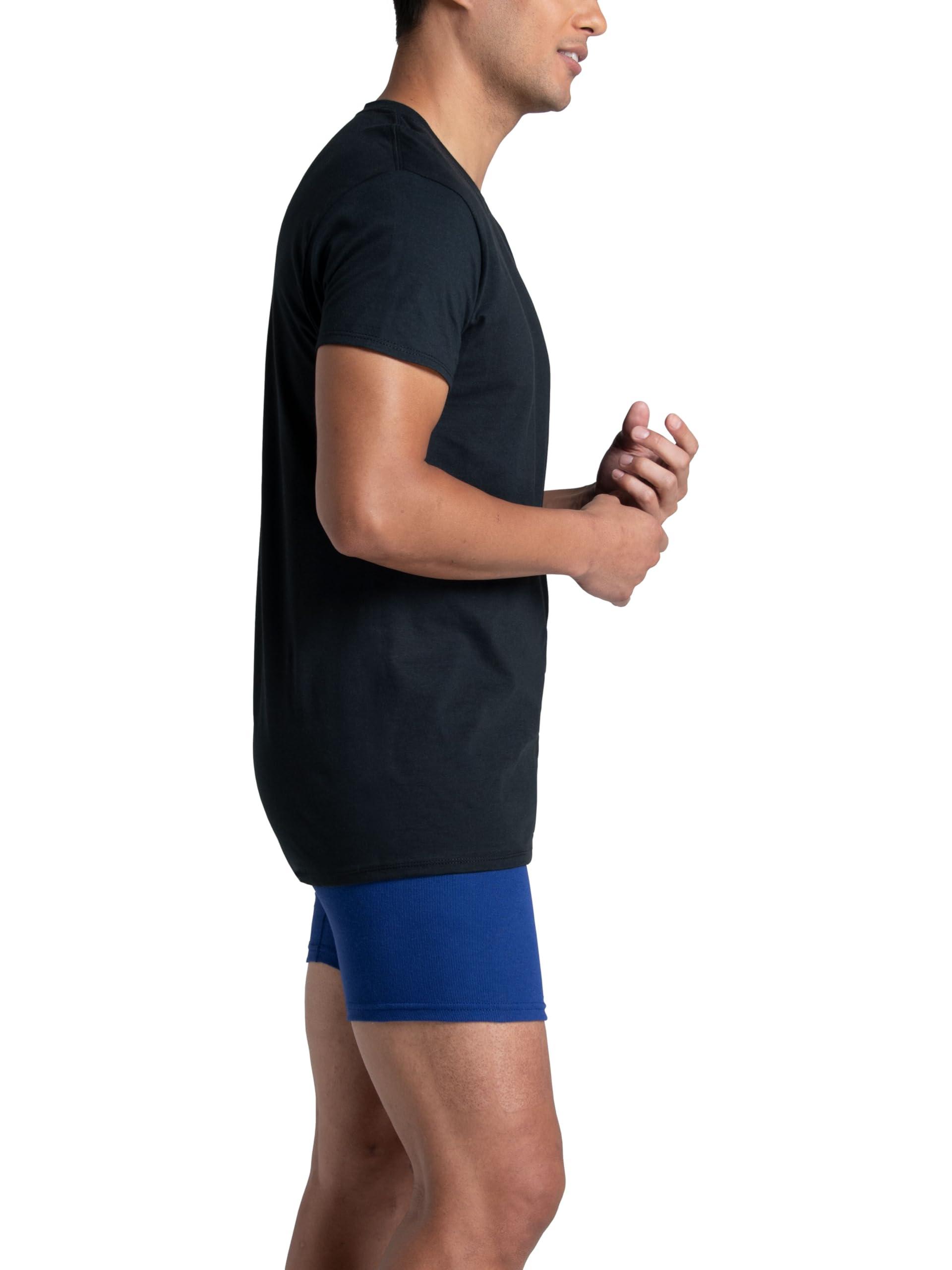 Fruit of the Loom Men's Undershirts, Moisture Wicking & Tag Free, Short Sleeve Crew T-Shirts - Image 3
