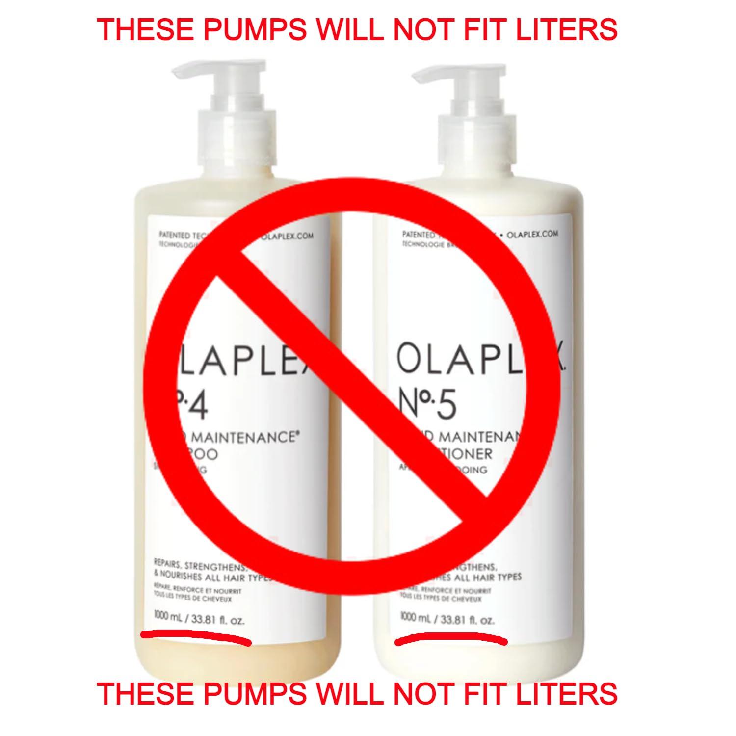 Dispenser Pumps Compatible with Olaplex No. 4 Fine Hair Shampoo, No. 5 Fine Hair Conditioner 8.5oz/250ml & No. 3 Hair Perfector 3.3oz, Three White Pumps Only, by Ultra Essentials (No.3, No.4 & No.5) - Image 4
