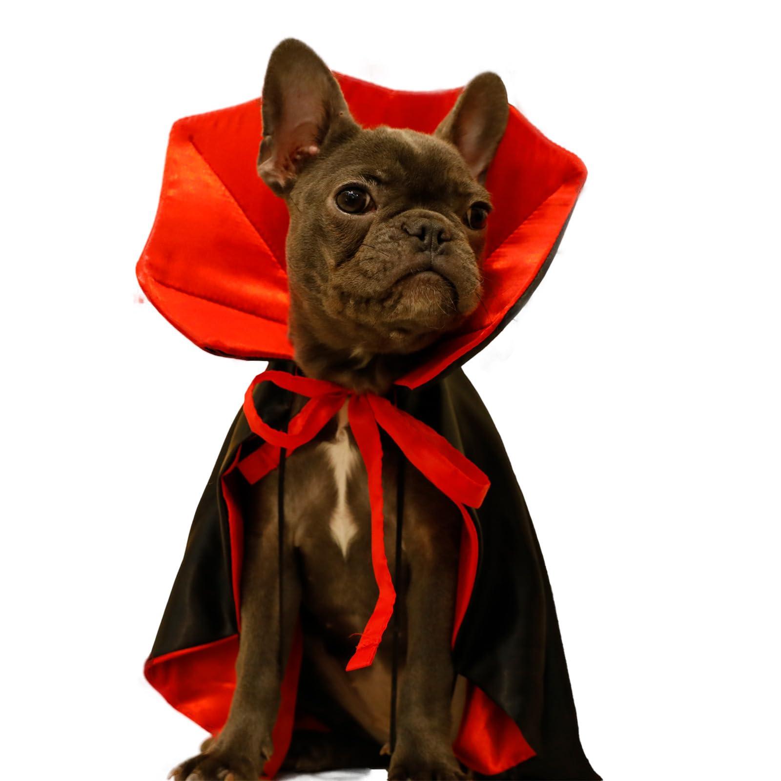 Dog Cat Vampire Cloak Costume for Small Medium Large Dogs Cats, Halloween Dog Costumes Cat Vampire Cloak - Image 5