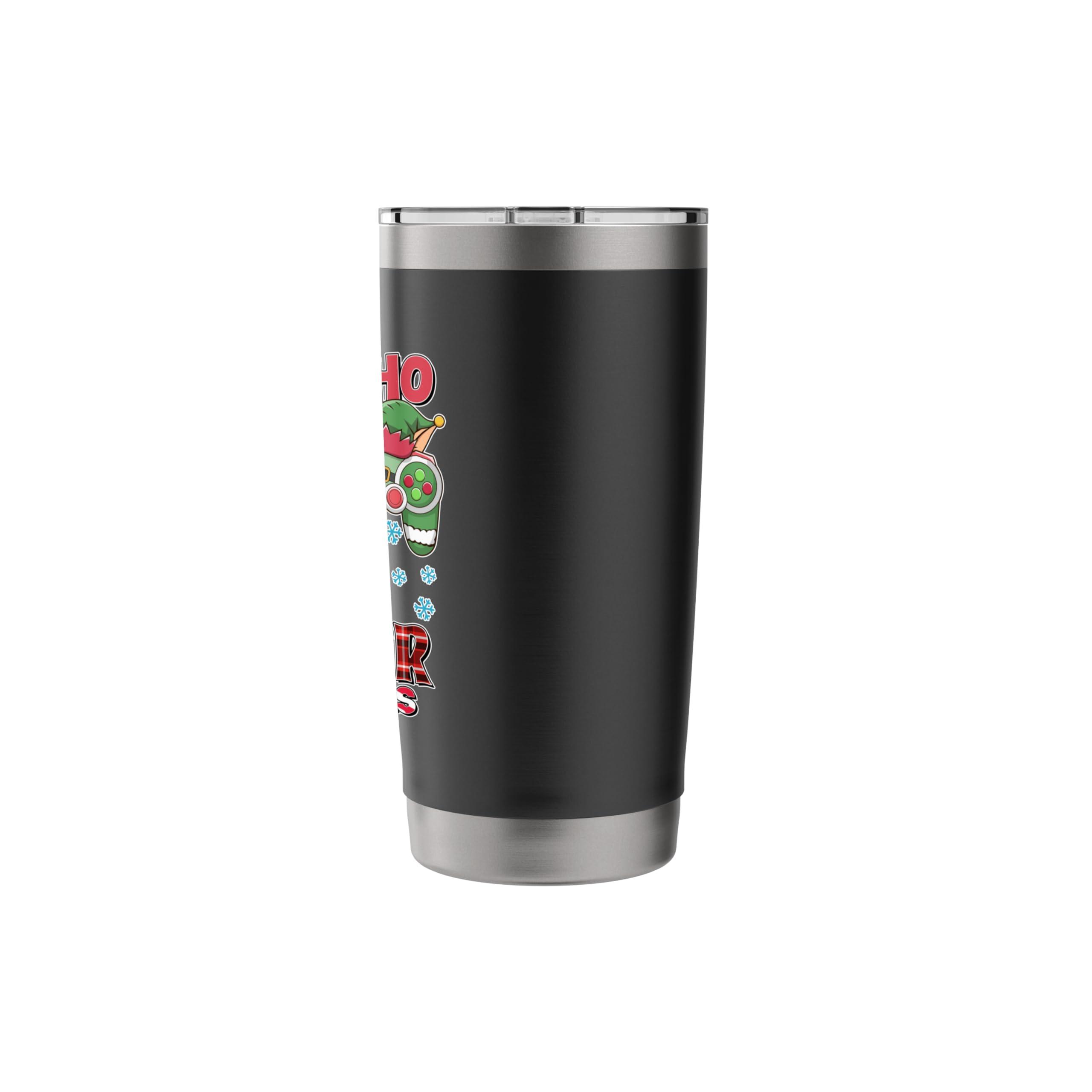 Ho Ho Ho Gamer Christmas Gamer Men Boys Kids Stainless Steel Insulated Tumbler - Image 3