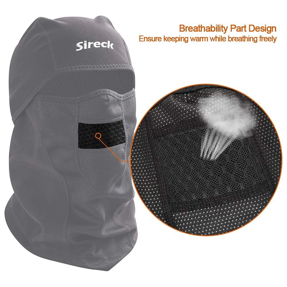 Sireck Cold Weather Balaclava Ski Mask, Water Resistant and Windproof Fleece Thermal Face Mask, Cycling Motorcycle Neck Warmer Hood Winter Gear for Men Women - Image 5