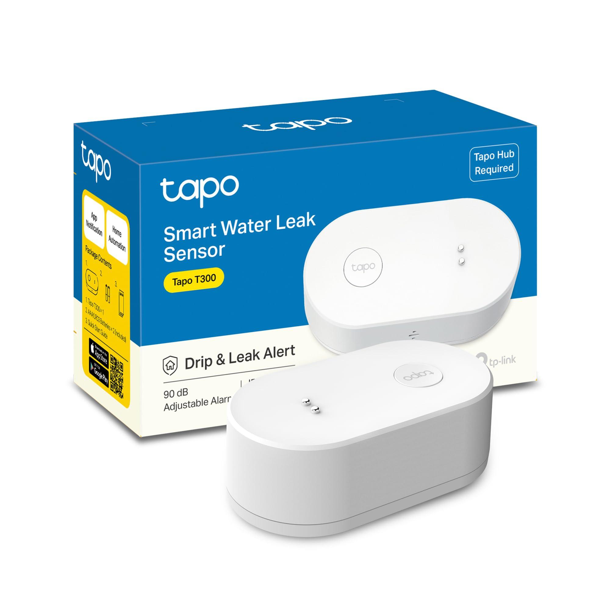 TP-Link Smart Water Leak Detector, Wi-Fi with Rapid Dripping Detection, 90dB Adjustable Alarm, App Alerts, Compatible with Alexa and Google Home