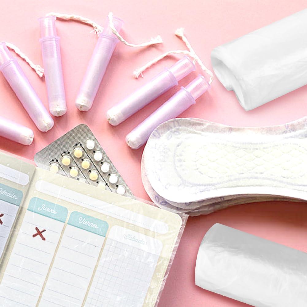 1000 Pcs Sanitary Napkin Disposal Bags, Tampon Disposal Bags Feminine Hygiene Disposal Bags, Small Trash Bags for Tampon Bedroom Bathroom Trash Bags, 16.14x11.42inch - Image 2