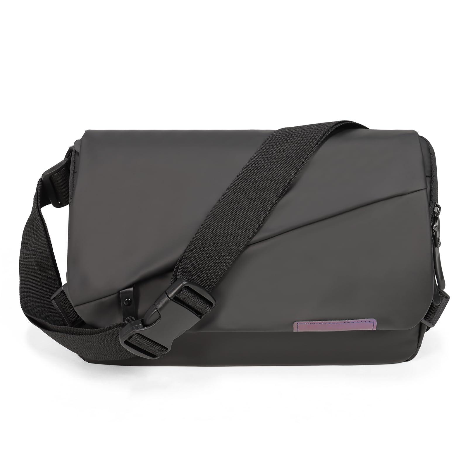Lemuvlt Waterproof messenger bag shoulder bag mens purse pad phone crossbody bag for Commuting,12 x 8 x 3 in - Image 1
