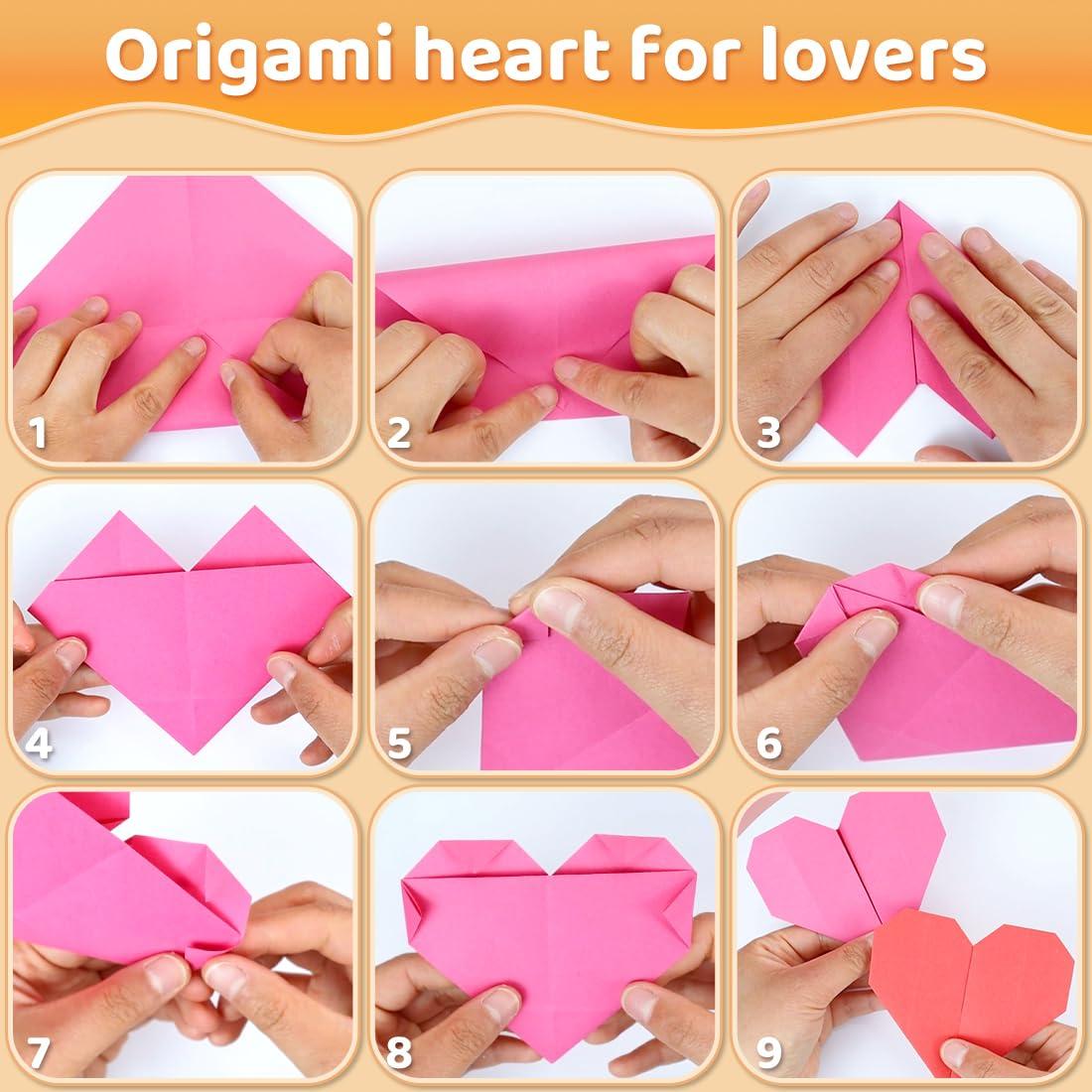 Praisebank Origami Pack, 220pcs 17 Colors, 6x6 inch, Double Sided, Includes Guide - Image 4