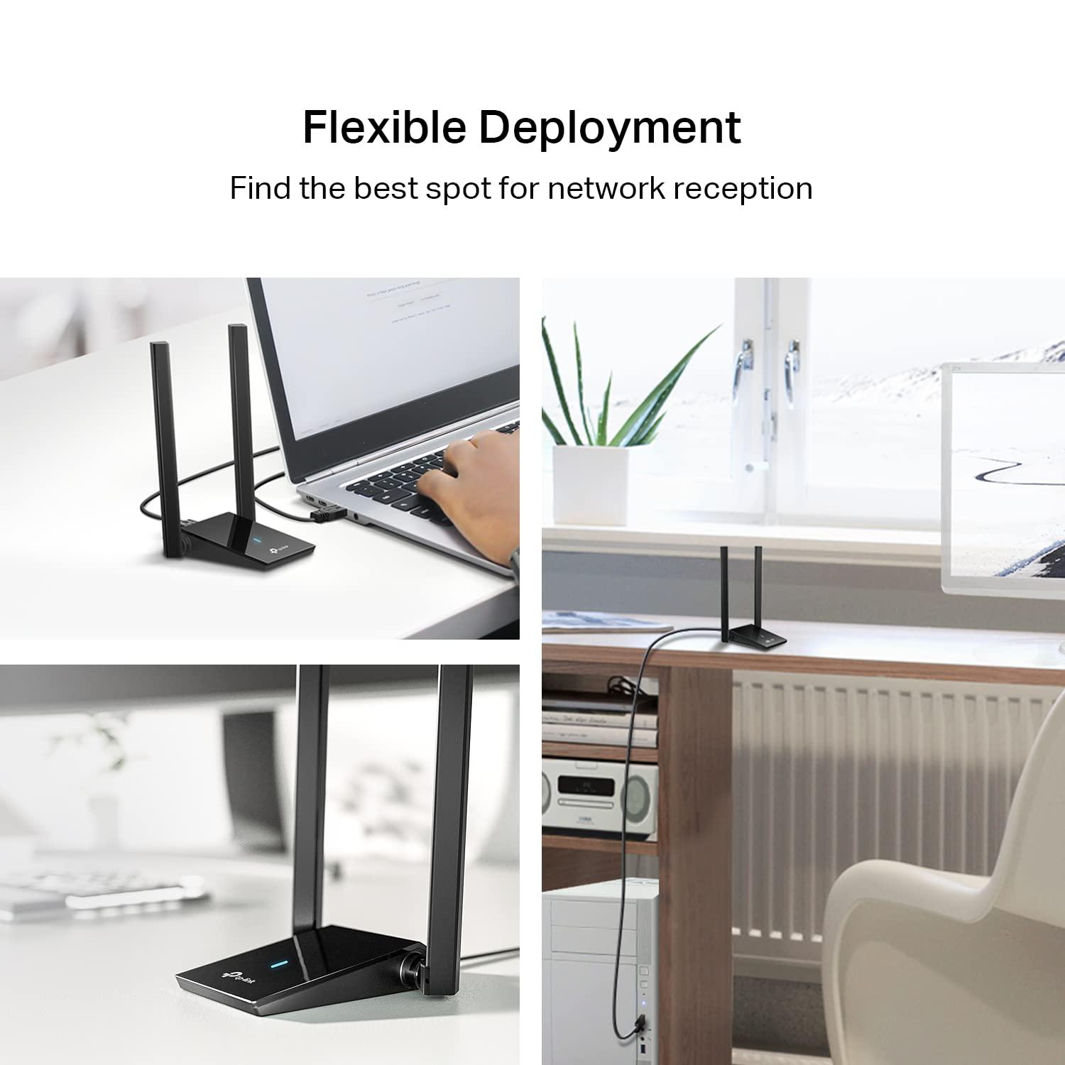 TP-Link WiFi 6 USB Adapter for Desktop PC - (Archer TX20U Plus) AX1800 Wireless Network Adapter with 2.4GHz, 5GHz, High Gain Dual Band 5dBi Antenna, WPA3, Supports Windows 11/10 - Image 8