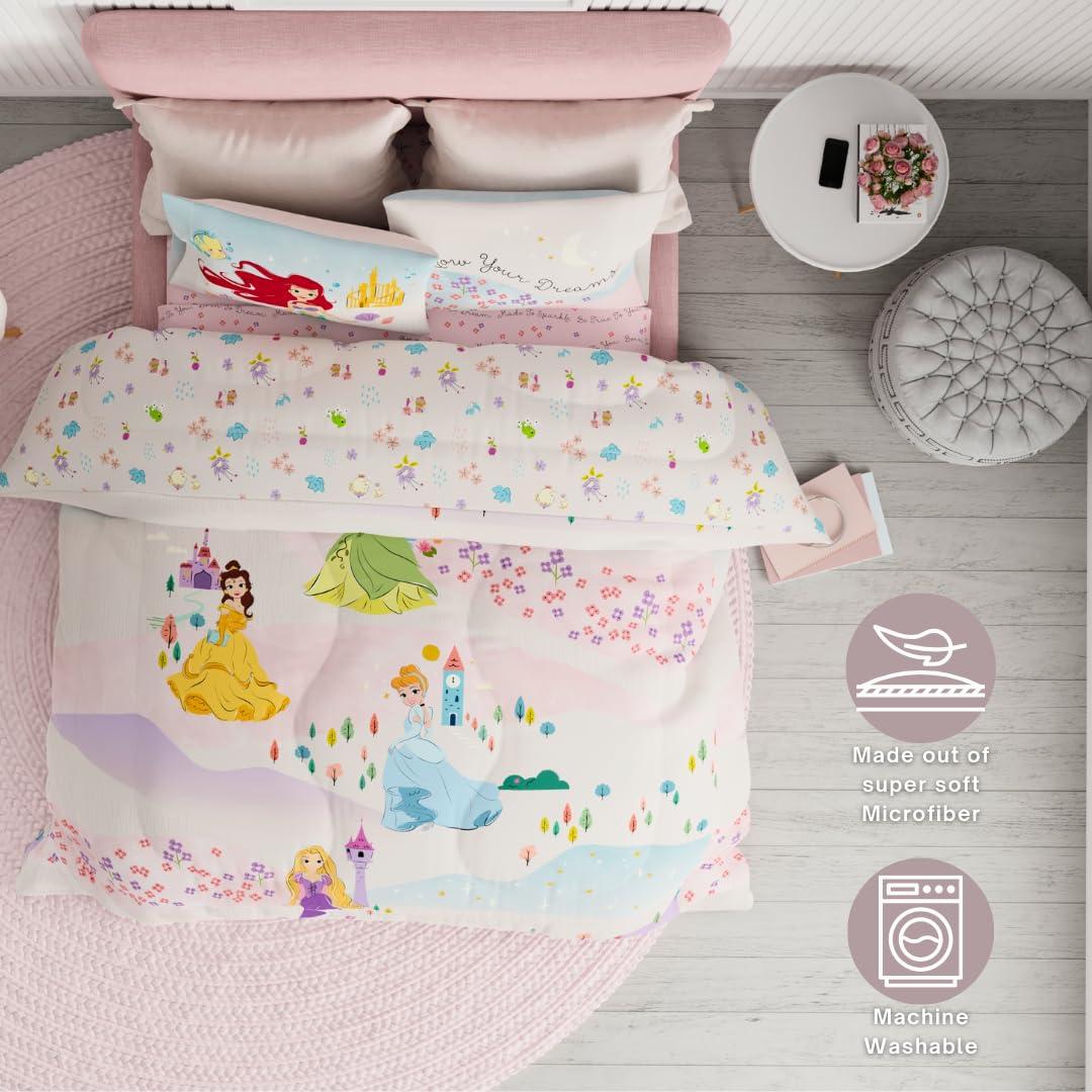 Franco Disney Princess Kids Bedding Super Soft & Cozy Comforter and Sheet Set, Queen, (Officially Licensed Product) - Image 5