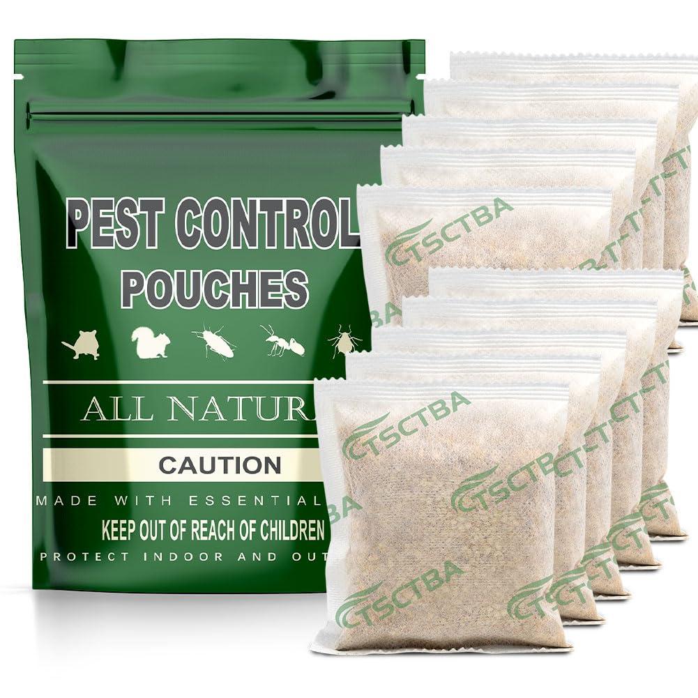 CLVDOFSS Pest Control Pouches,Rodent Repellent,Rat Deterrent,Mouse Repellant,Mice Repellent,Pest Repellant,Effectively Repel Rodents,Mosquito,Bats,Lizards,Spiders,Ants,Moths,Roaches,Silverfish-10P