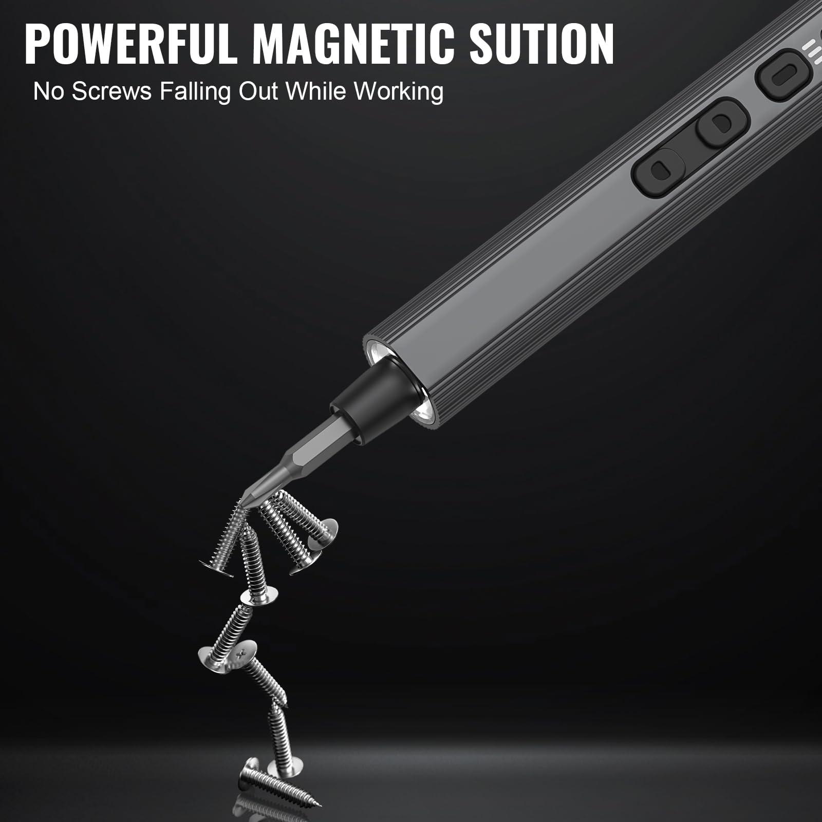 Precision Electric Screwdriver Set,160-in-1 Mini Electric Screwdriver,650mAh Rechargeable Screwdrivers,S2 Magnetic Bit,3 Torque Settings,Repair Tool Kit for Computer Phone Laptop Camera Watch Glasses - Image 8
