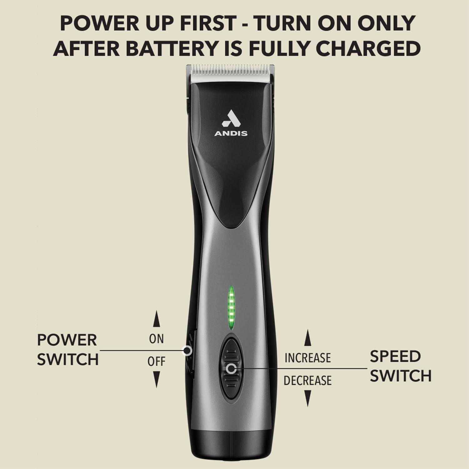Andis 79160 Supra ZR II Cordless Rechargeable Hair & Beard Trimmer, Detachable Blade Clipper, Lithium-Ion Powerful Battery, Black - Image 7