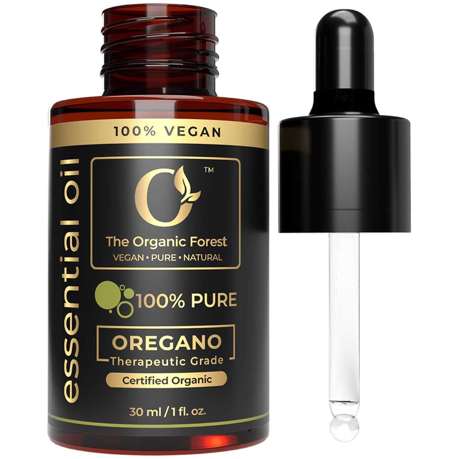 Organic Oregano Essential Oil - Oil of Oregano Drops for Skin & Hair Care | Reduce Itchiness & Redness | Plant Based, Gluten-Free - Natural Aromatherapy Oil for Diffusers