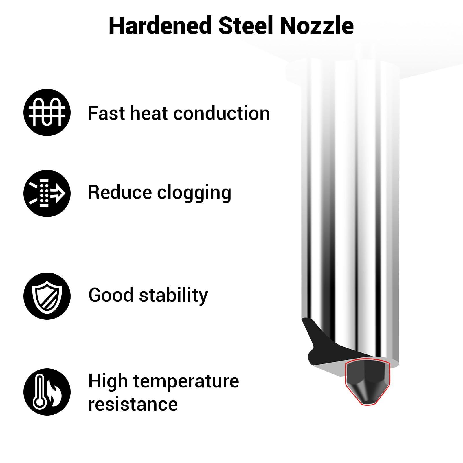 2 Pack A1 Mini/A1 Hotend Print Head Upgrade Extruder Replacement with 4PCS High-Temperature 0.4MM Hardened Steel Nozzle Hot End Kit Silicone Cover Sock for Bambu Lab A1/A1 Mini (2PK(0.4mm+0.4mm)) - Image 3