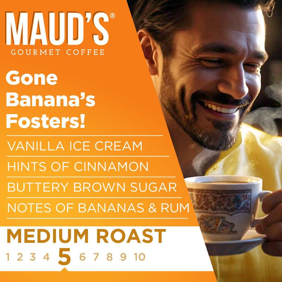 Maud's Banana Flavored Coffee Pods, 50 ct, Medium Roast Flavored Coffee in Recyclable Single Serve Pods – 100% Arabica Beans, Compatible with Keurig K Cups Maker - Image 3